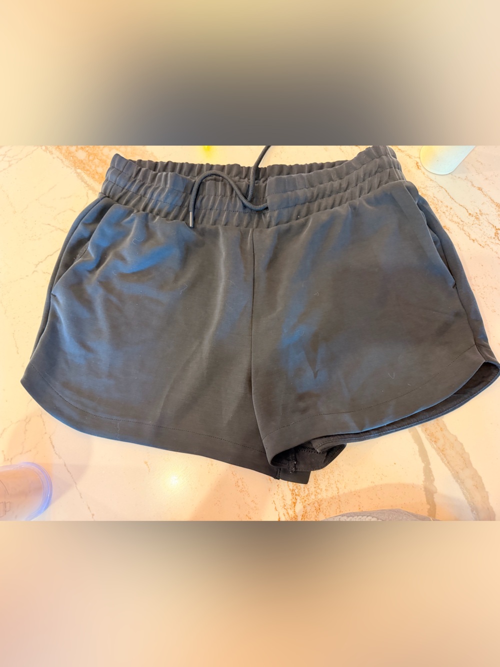 all in motion Black Women's Athletic Shorts with Drawstring